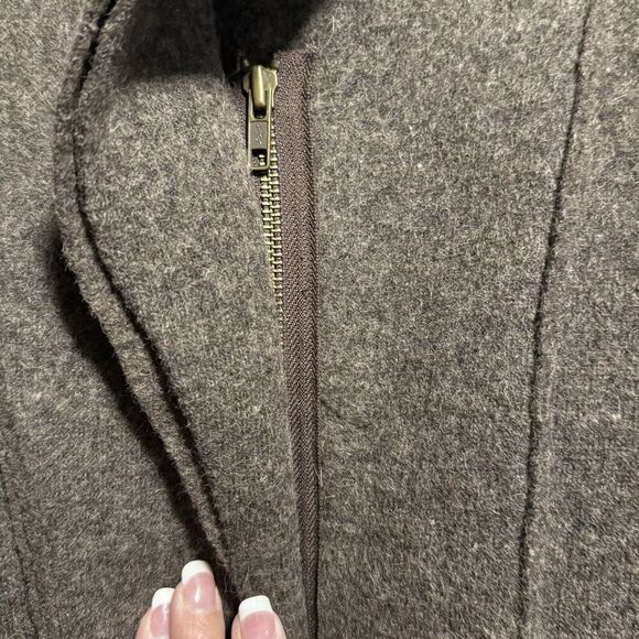 Dick & Jayne Los Angeles Long Wool Coat Jacket Sz Small Brown Lagenlook - Picture 4 of 6